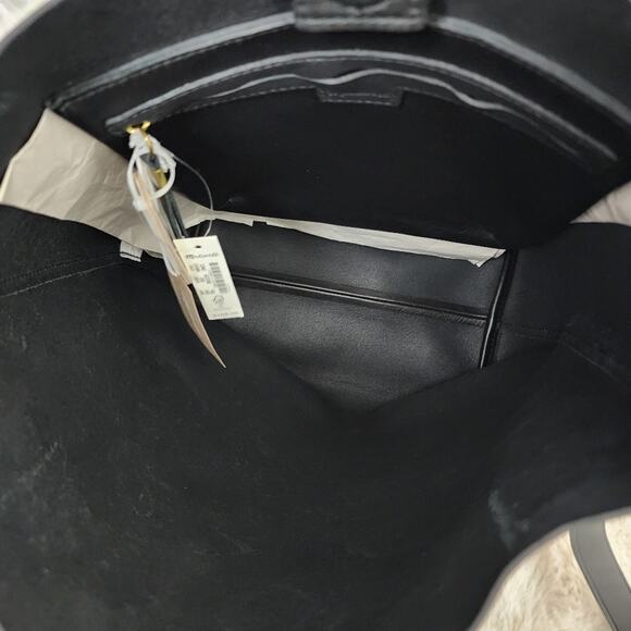 Madewell Black Leather Transport Bucket Bag NWT - Picture 6 of 12